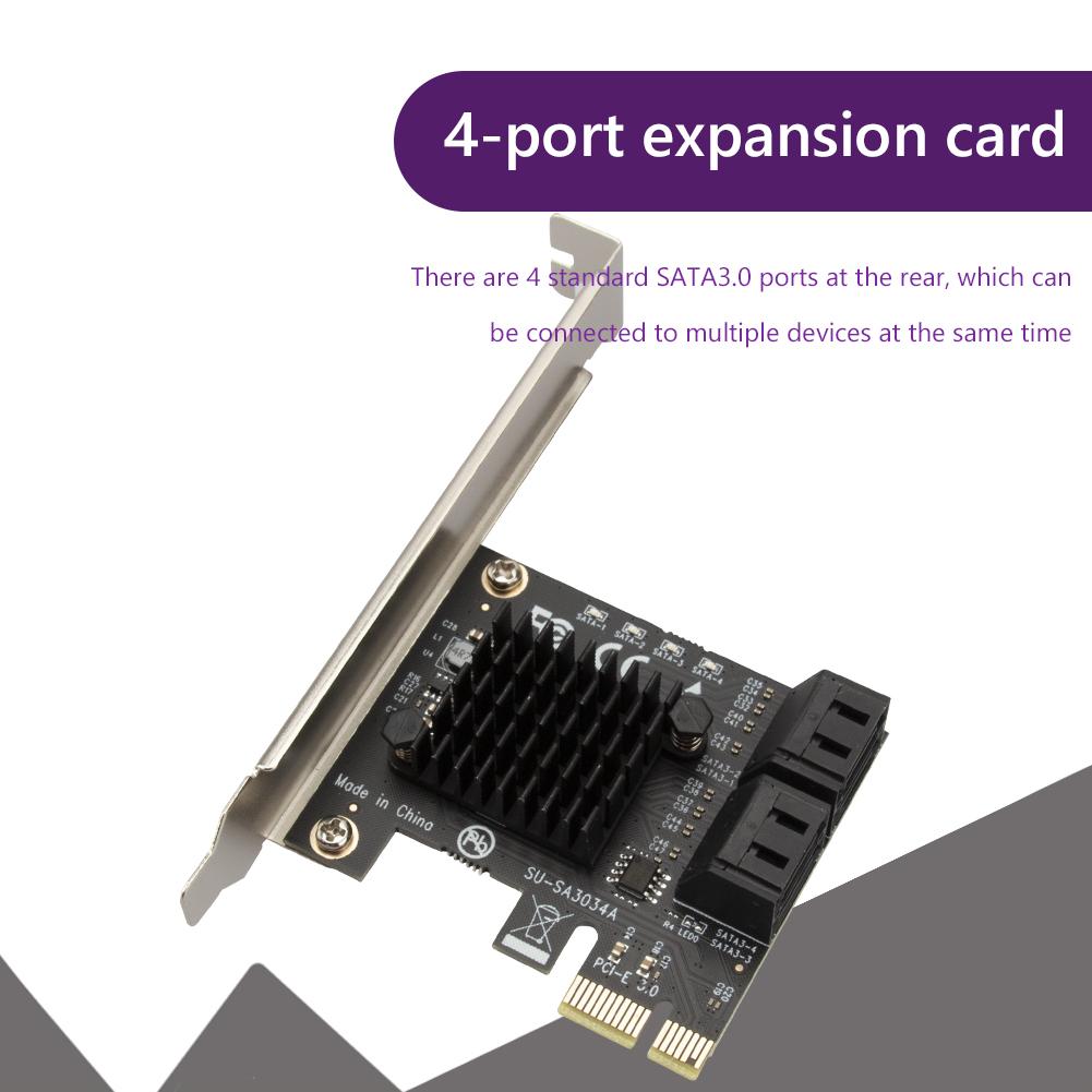 thumbnail image 5 of Adaptador SATA PCIe 4 Puertos SATA III a Tarjeta de Expansión PCI Express 3.0 X1, 5 of 5