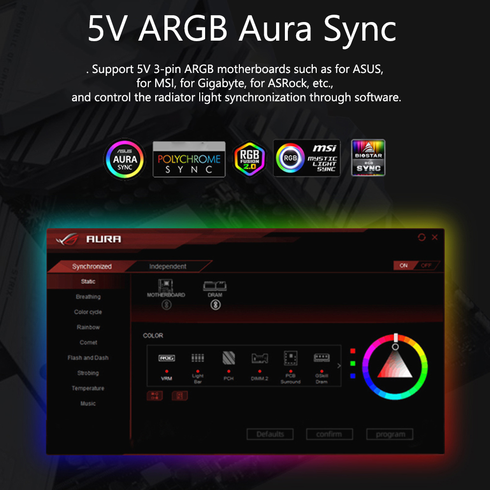 thumbnail image 1 of CoolMoon Magnetic ARGB Controller SATA Cable 4 Pin PWM 5V 3 Pin Aura Sync 4 en 1, 1 of 8