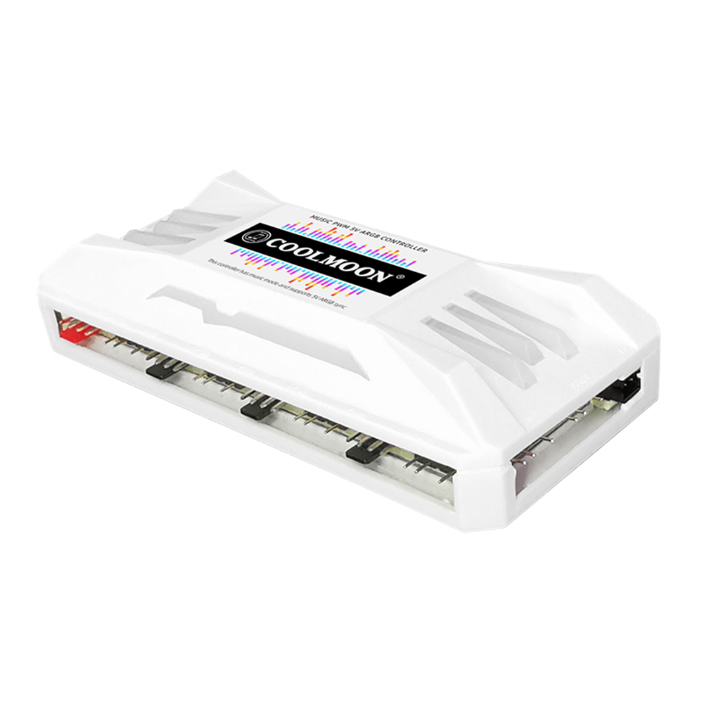 thumbnail image 2 of CoolMoon Magnetic ARGB Controller SATA Cable 4 Pin PWM 5V 3 Pin Aura Sync 4 en 1, 2 of 8
