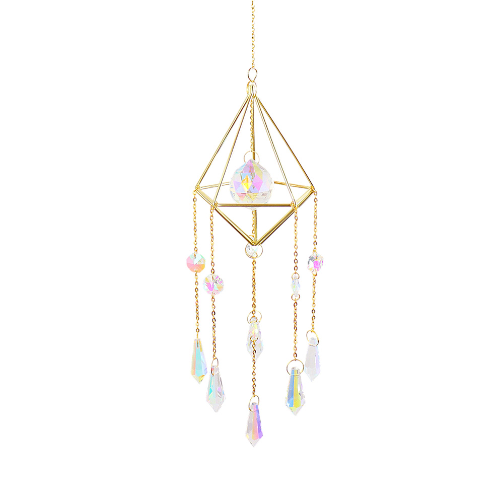 thumbnail image 4 of Cristal Windchimes ornamento iluminación bola joyería jardín viento carillón ventana colgante ventana colgante artesanía, 4 of 7