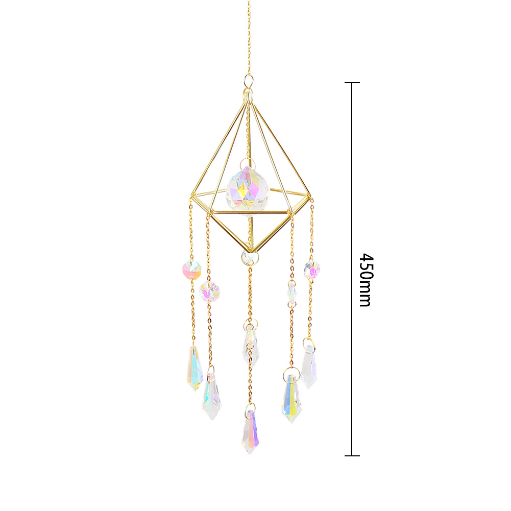 thumbnail image 2 of Cristal Windchimes ornamento iluminación bola joyería jardín viento carillón ventana colgante ventana colgante artesanía, 2 of 7