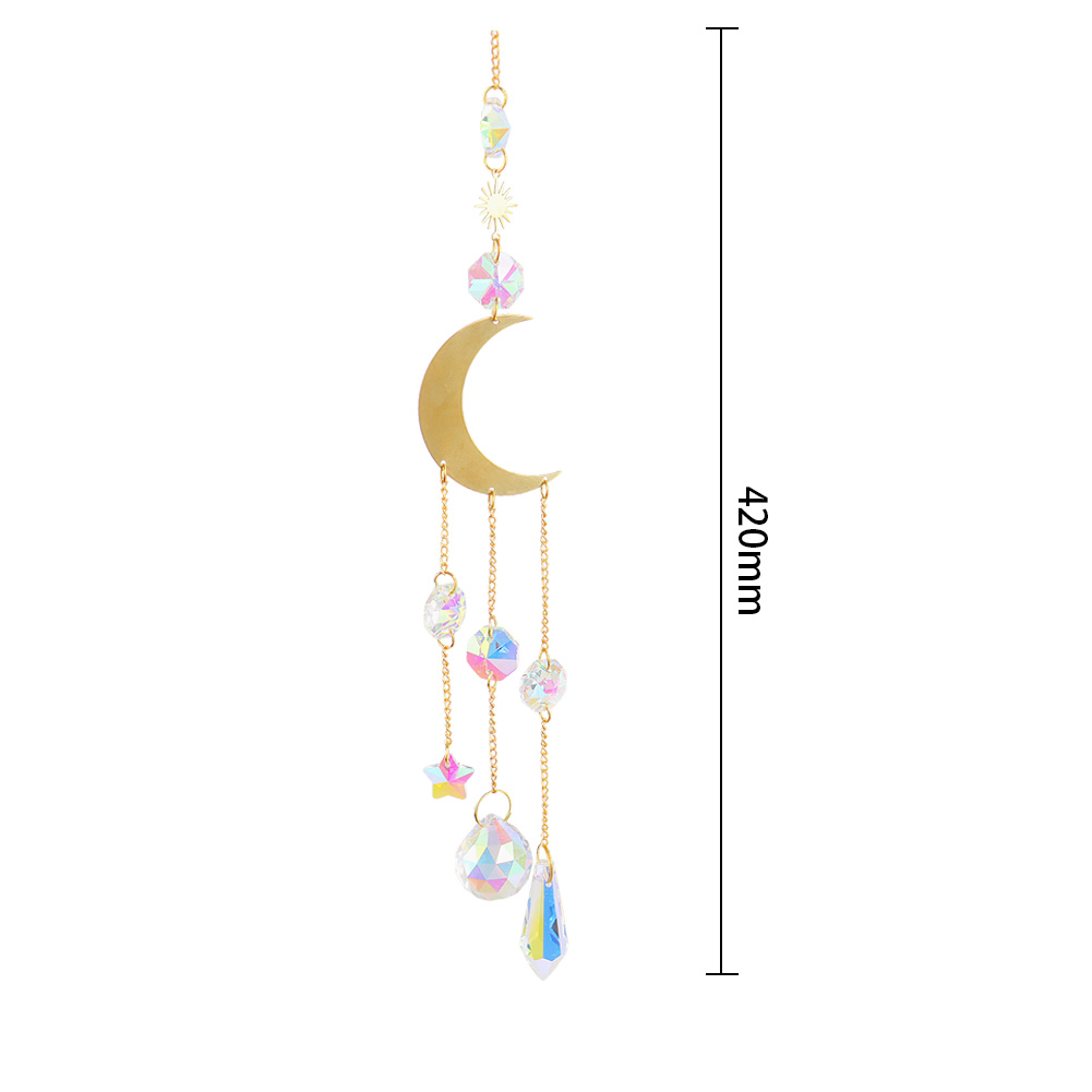 thumbnail image 2 of 1 / 4pcs Crystal Light Catcher Home Wall Moon Sun Patio Colgante Rainbow Maker, 2 of 7