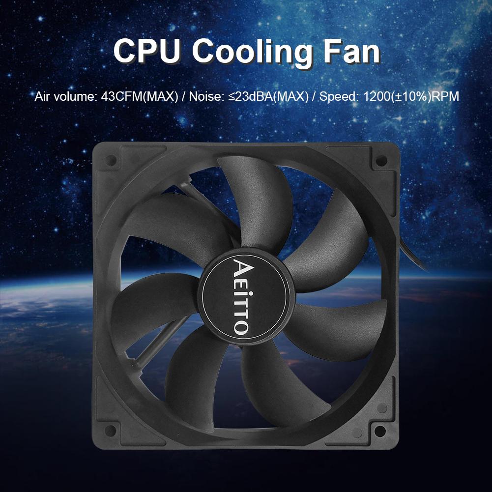 thumbnail image 4 of 120 mm 4 pines PC caja de la computadora refrigeración CPU ventilador DC 12 V radiador silencioso, 4 of 6