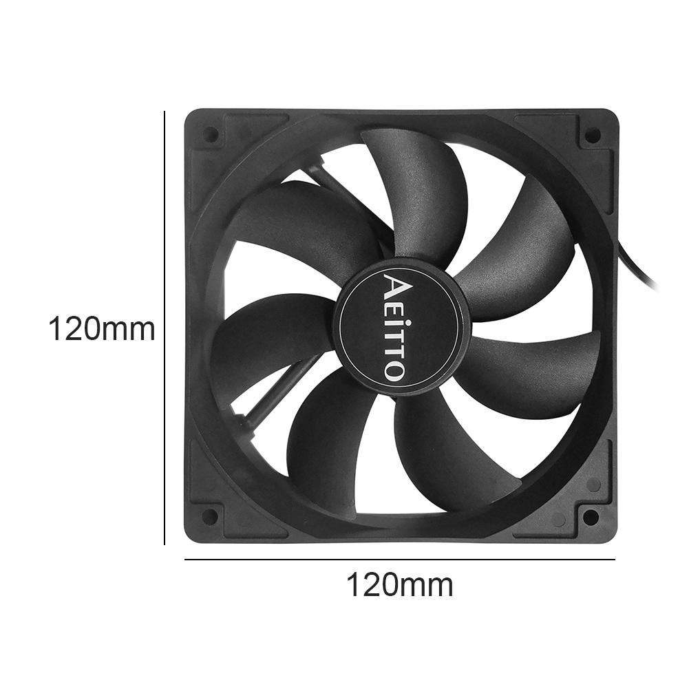 thumbnail image 2 of 120 mm 4 pines PC caja de la computadora refrigeración CPU ventilador DC 12 V radiador silencioso, 2 of 6