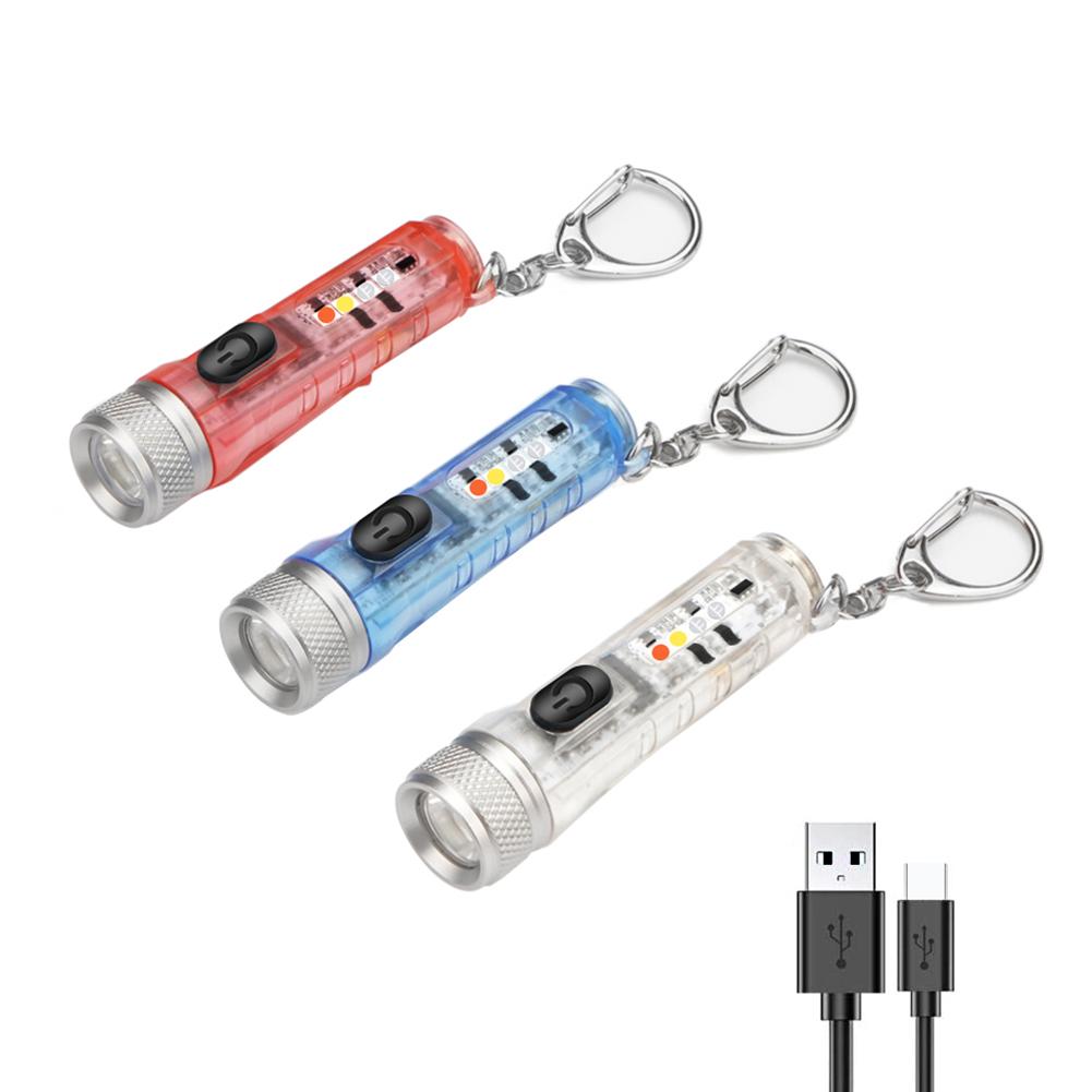 thumbnail image 5 of Mini llavero antorcha con hebilla Linterna de emergencia recargable USB (blanca), 5 of 8