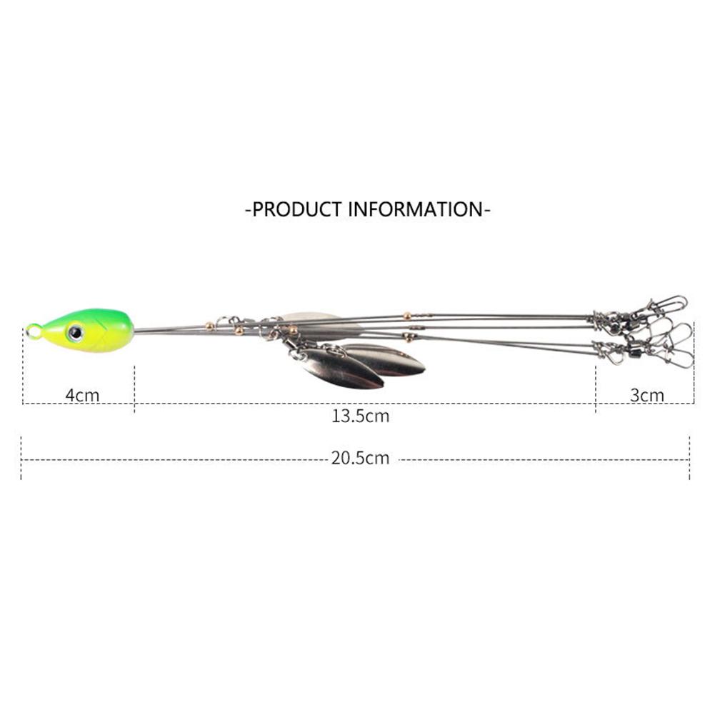 thumbnail image 2 of Señuelo de pesca con paraguas de 5 brazos, 5 uds., juego de cabezales de aparejo Alabama con giratorio a presión (1), 2 of 8