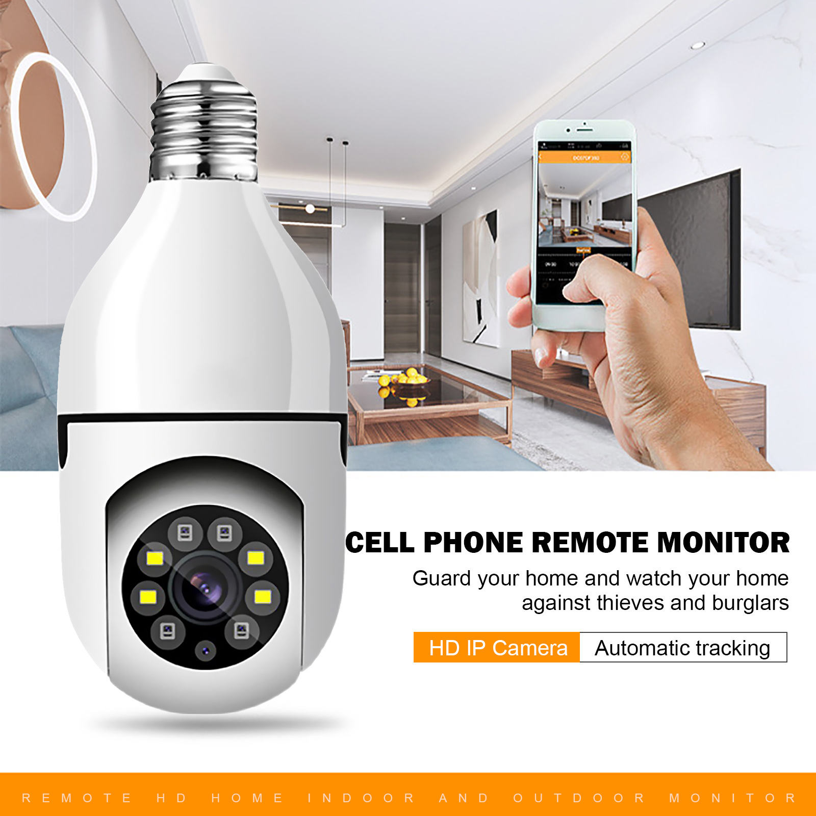 thumbnail image 4 of Cámara de Seguridad Inalámbrica E27 con Bombilla 1080P HD Ehuebsd Interior/Exterior, 4 of 7