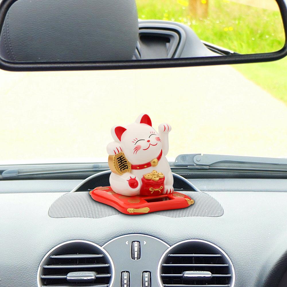 thumbnail image 5 of Lindas figuras que agitan las manos Solar Lucky Fortune Cat Riqueza que agita (Blanco), 5 of 9
