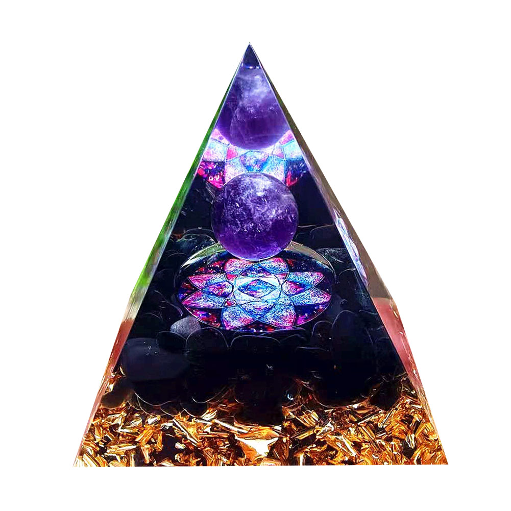 thumbnail image 4 of Pirámide de cristal natural Cuarzo Curación Energía Meditación Decoración del hogar Artesanía, 4 of 9