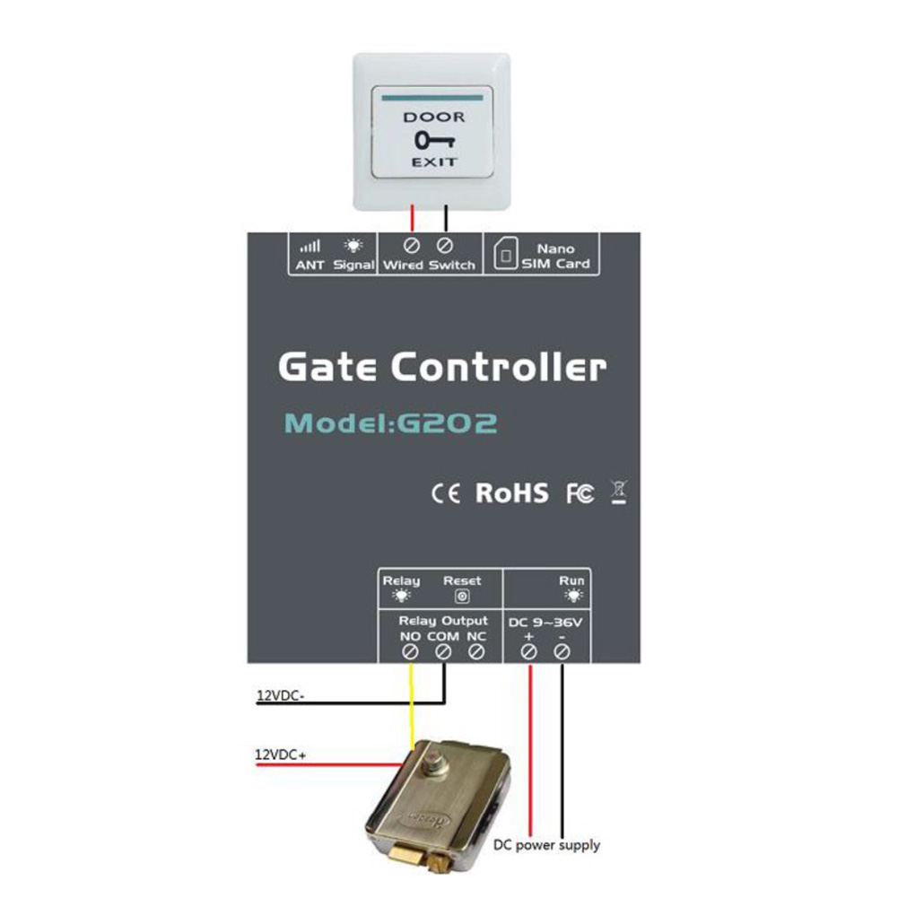 thumbnail image 1 of Abridor de puerta 2G acceso inalámbrico Control remoto interruptor de relé de puerta, 1 of 7