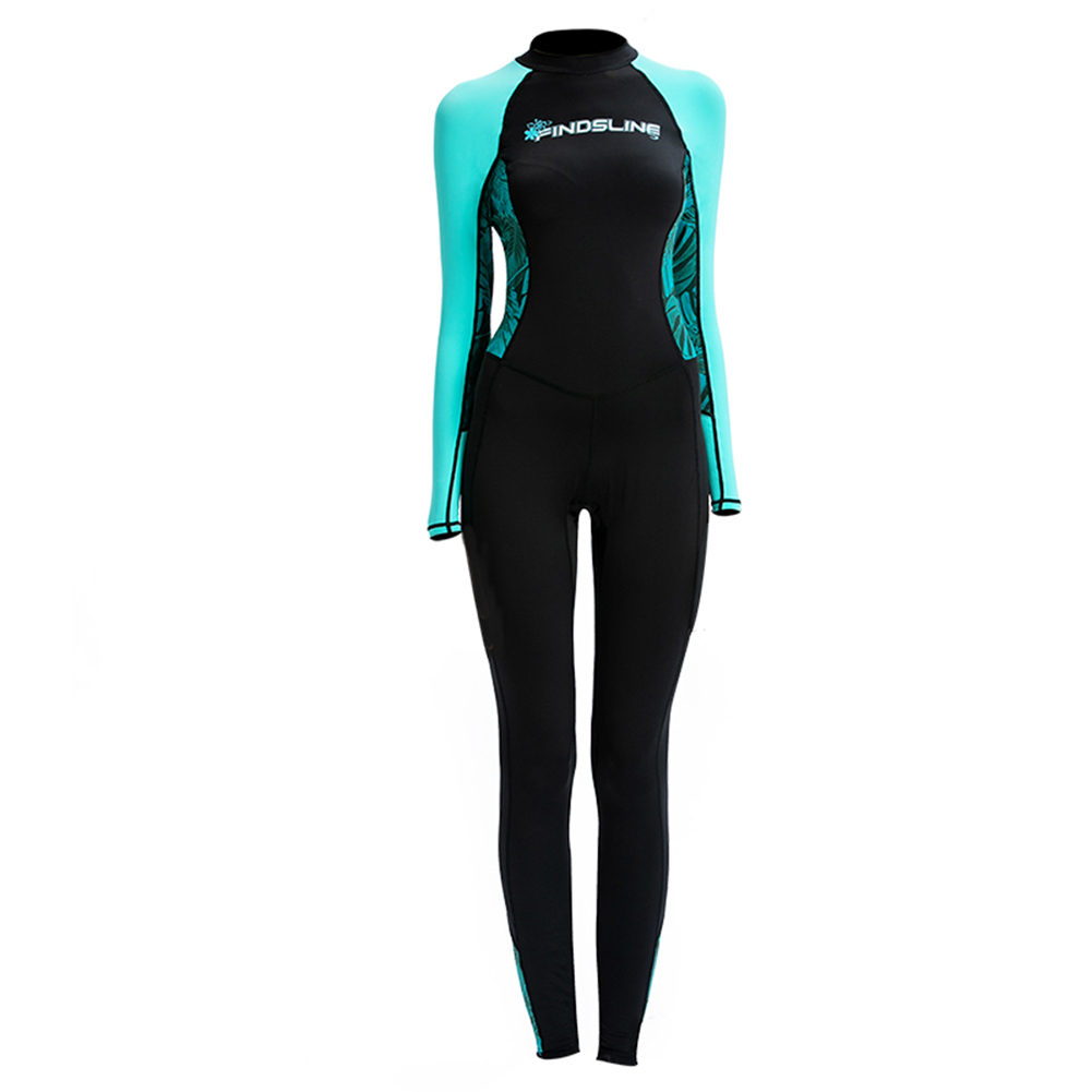 thumbnail image 3 of Mono de manga larga con protección solar de secado rápido para mujer, traje de surf de una pieza de cuerpo completo de seda helada, 3 of 8