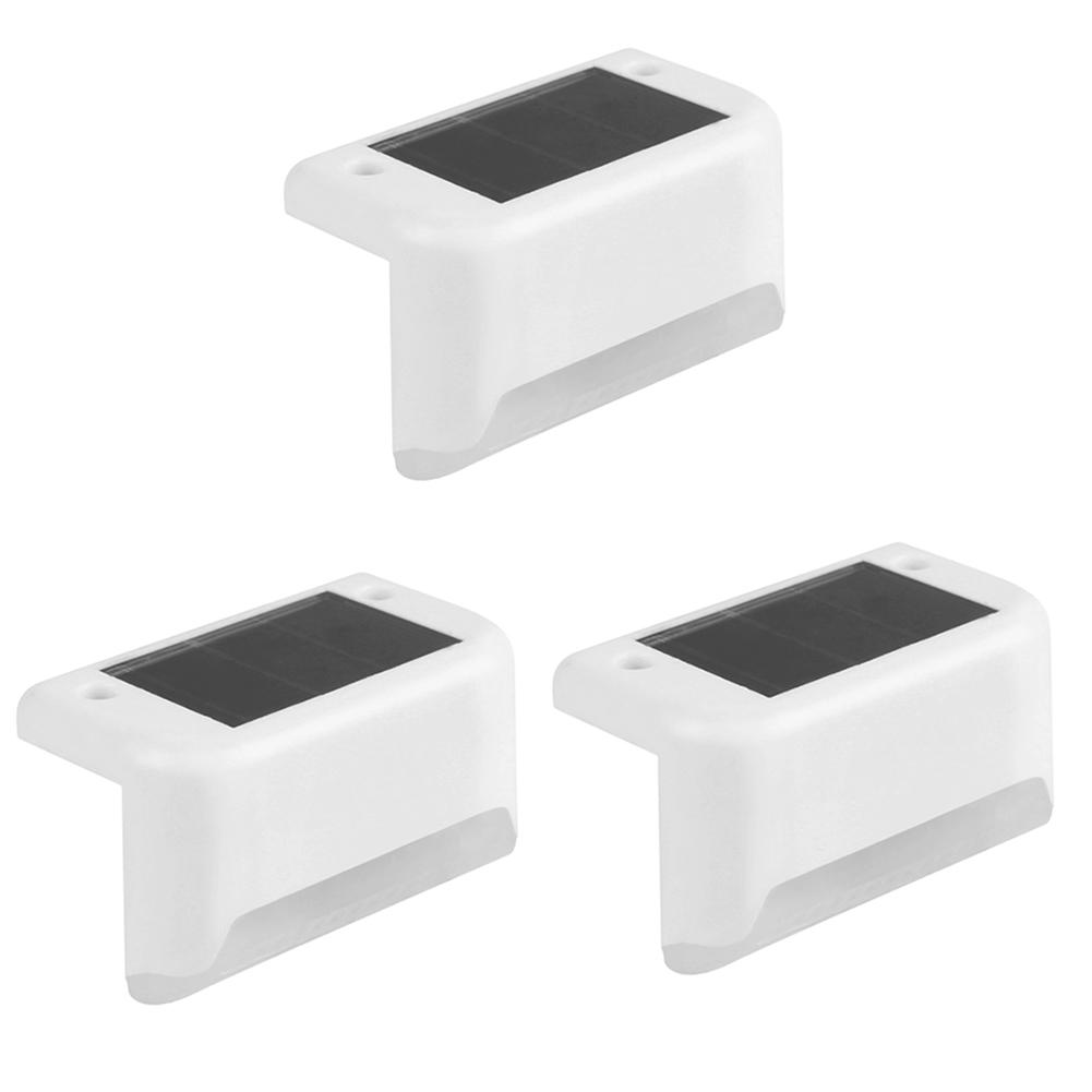 thumbnail image 4 of 4pcs LED al aire libre pared solar escalera luz IP65 porche jardín lámpara (blanco cálido), 4 of 7