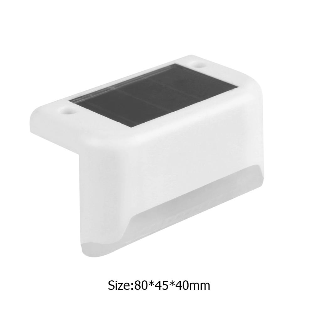 thumbnail image 2 of 4pcs LED al aire libre pared solar escalera luz IP65 porche jardín lámpara (blanco cálido), 2 of 7