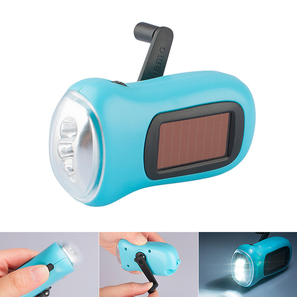 Antorcha dinamo solar con cordón, linterna de bolsillo pequeña para emergencias de supervivencia