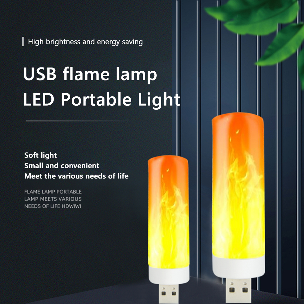 thumbnail image 4 of Luz LED con efecto de llama, linterna con efecto de fuego USB de 5V, portátil para iluminación de acampada, 4 of 8