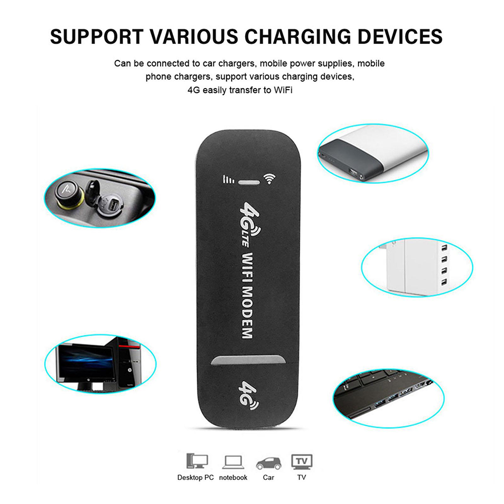 Módem 4G LTE Desbloqueado Universal Inalámbrico Pequeño WiFi Router Dongle 150Mbps