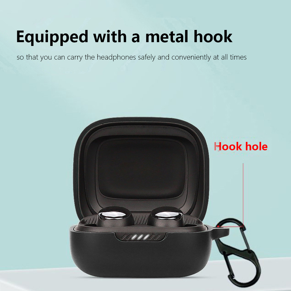 Funda de silicona lavable para auriculares, funda protectora para JBL LIVE FREE 2