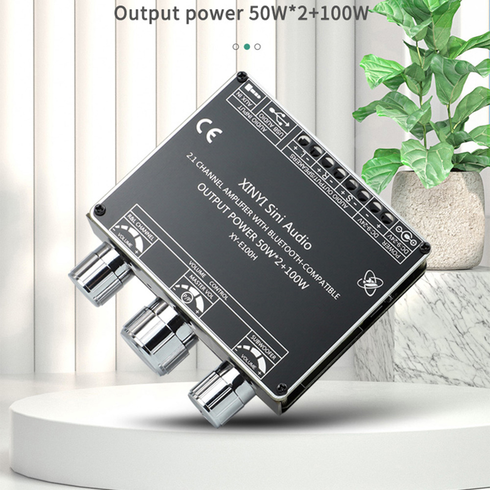 thumbnail image 5 of Placa amplificadora estéreo 2,1 canales Compatible con Bluetooth 5,1 TPA3116D2 50W*2+100W, 5 of 9