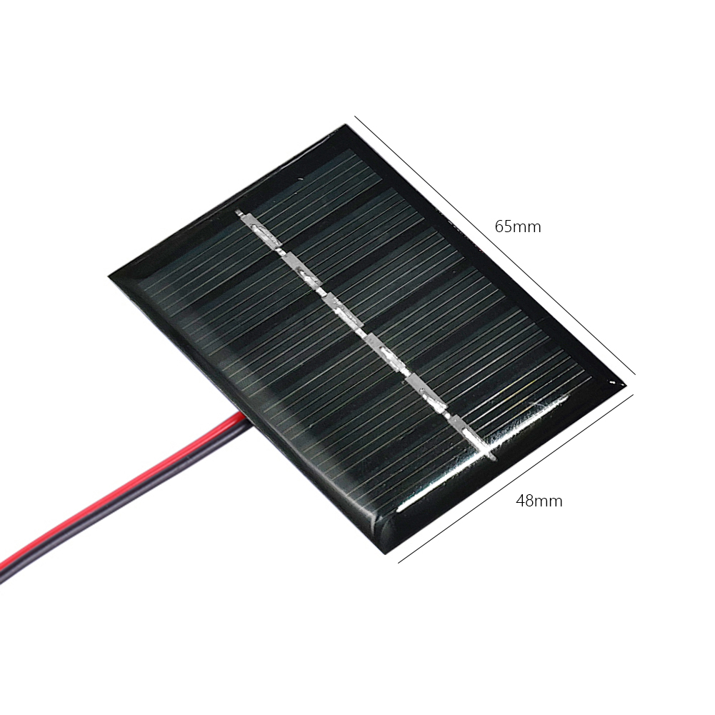 thumbnail image 2 of Panel solar de 1/2 piezas 100MA 1W 3V Célula solar con cable para carga de batería de 2-3V, 2 of 9
