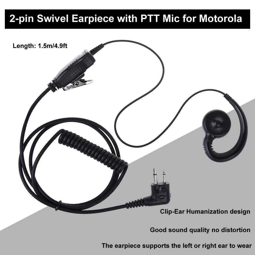 thumbnail image 4 of 2 uds auriculares Walkie Talkie auriculares 180 rotación Radio auricular, 4 of 6