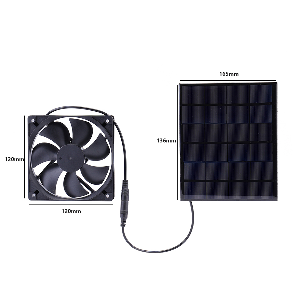 thumbnail image 2 of Panel solar 5W 6V Ehuebsd extractor miniventilador para gallinero de invernadero, 2 of 9