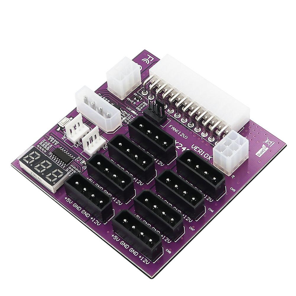 thumbnail image 3 of Placa de conexión de potencia ATX con conectores de alimentación de 4 y 6 pines para minería, 3 of 5