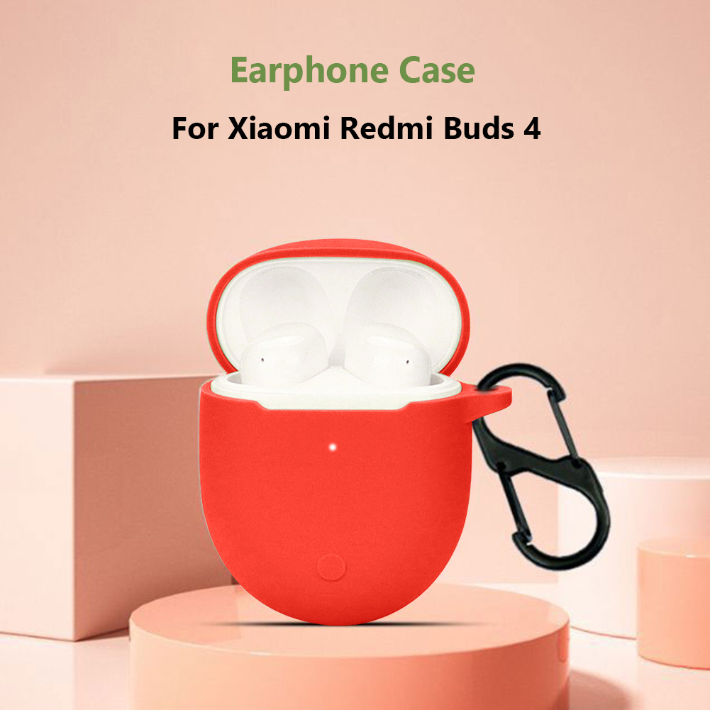 thumbnail image 4 of Funda Protectora de Silicona Cubierta de Caja de Carga a Prueba de Golpes para Redmi Buds 4 Rojo, 4 of 7