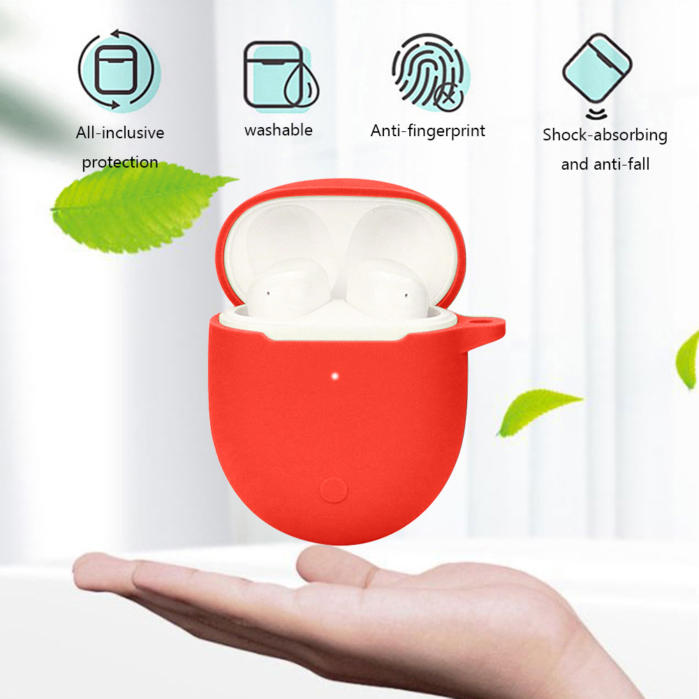 thumbnail image 5 of Funda Protectora de Silicona Cubierta de Caja de Carga a Prueba de Golpes para Redmi Buds 4 Rojo, 5 of 7
