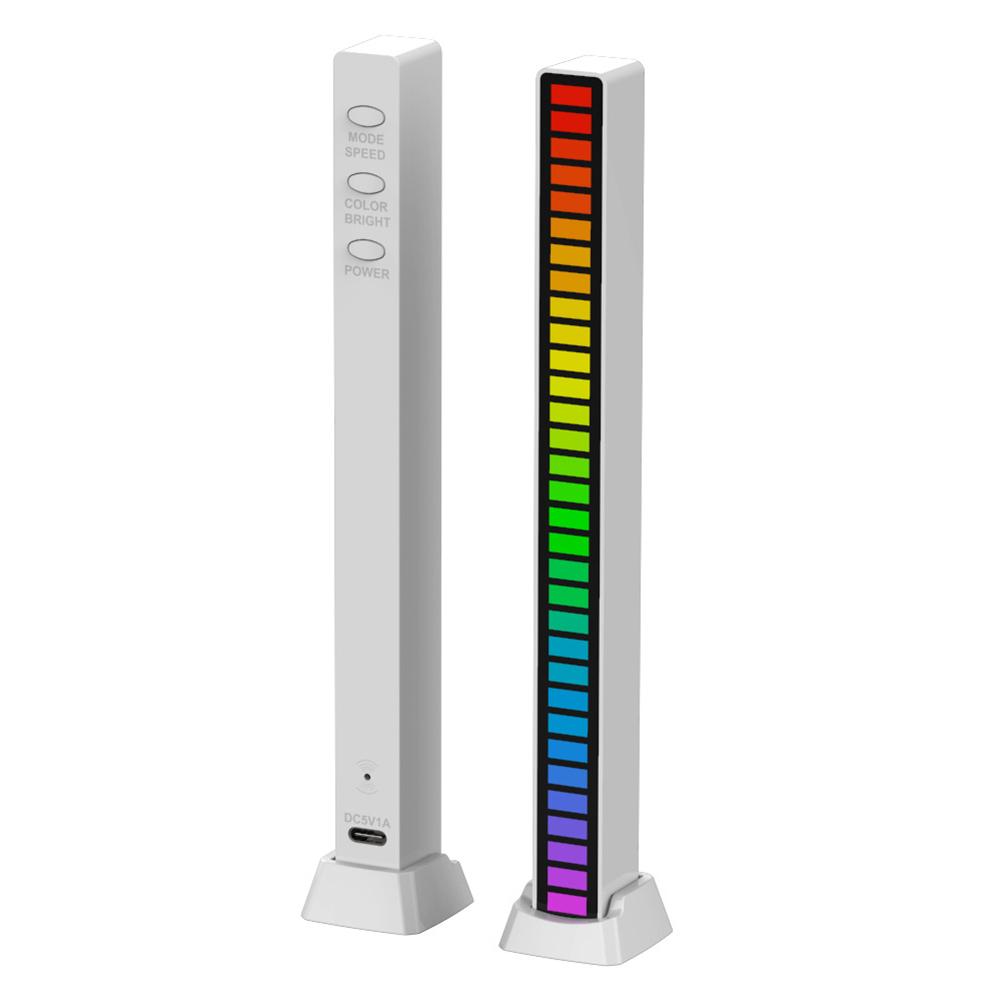 thumbnail image 3 of 2 uds 5V USB RGB lámpara de ritmo musical activada barra Control de sonido luces LED, 3 of 9