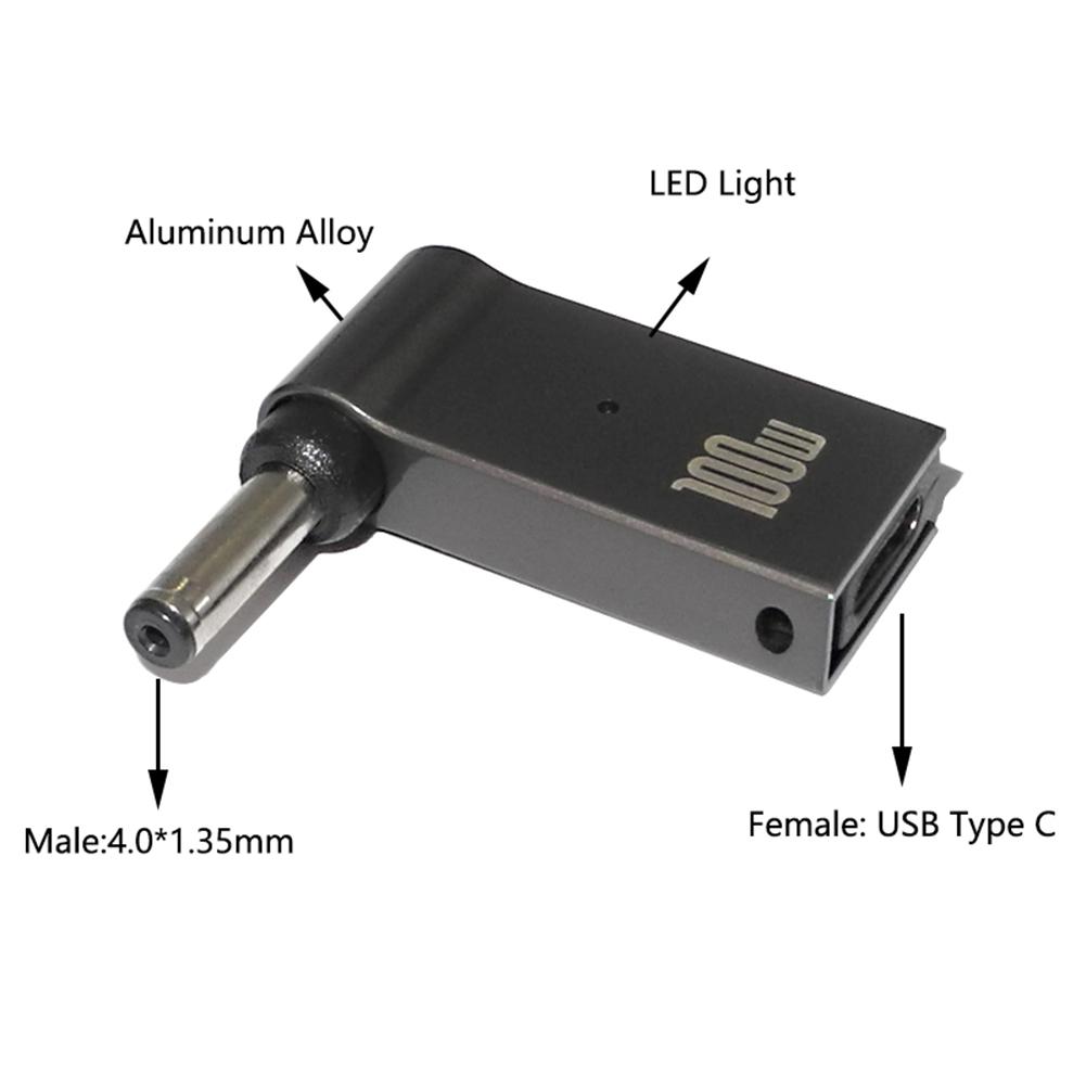 thumbnail image 2 of Convertidor de enchufe PD Tipo-C a DC Jack para HP 19.5V 10PCS, 2 of 8