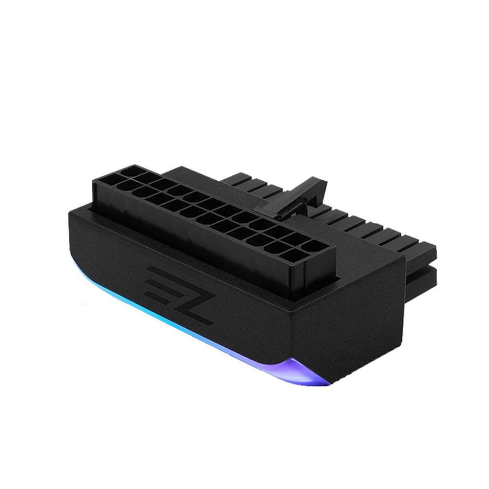 thumbnail image 1 of Fuente de alimentación ATX, adaptador de 24 pines a 90 grados, conector de placa base ARGB de 5V, 1 of 5