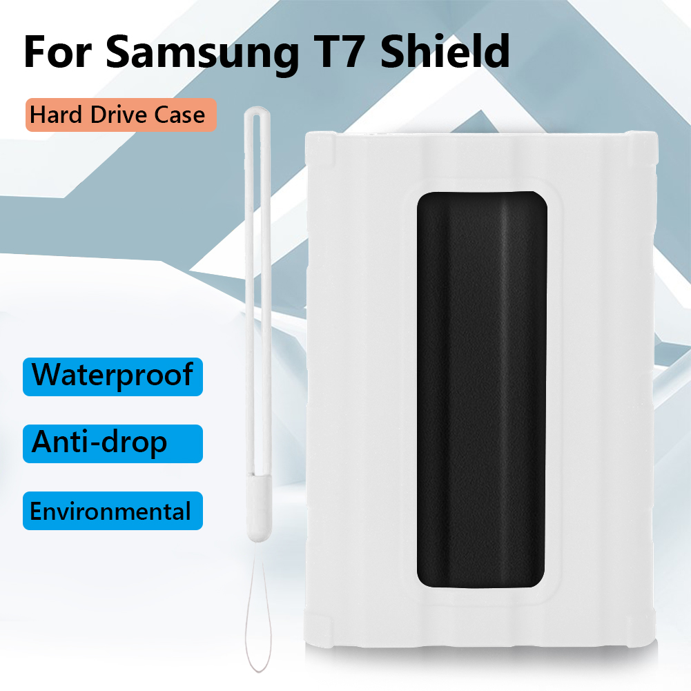 thumbnail image 4 of Funda Protectora de Silicona Anticaída para SSD Portátil Samsung T7 Shield Blanco Ehuebsd, 4 of 7