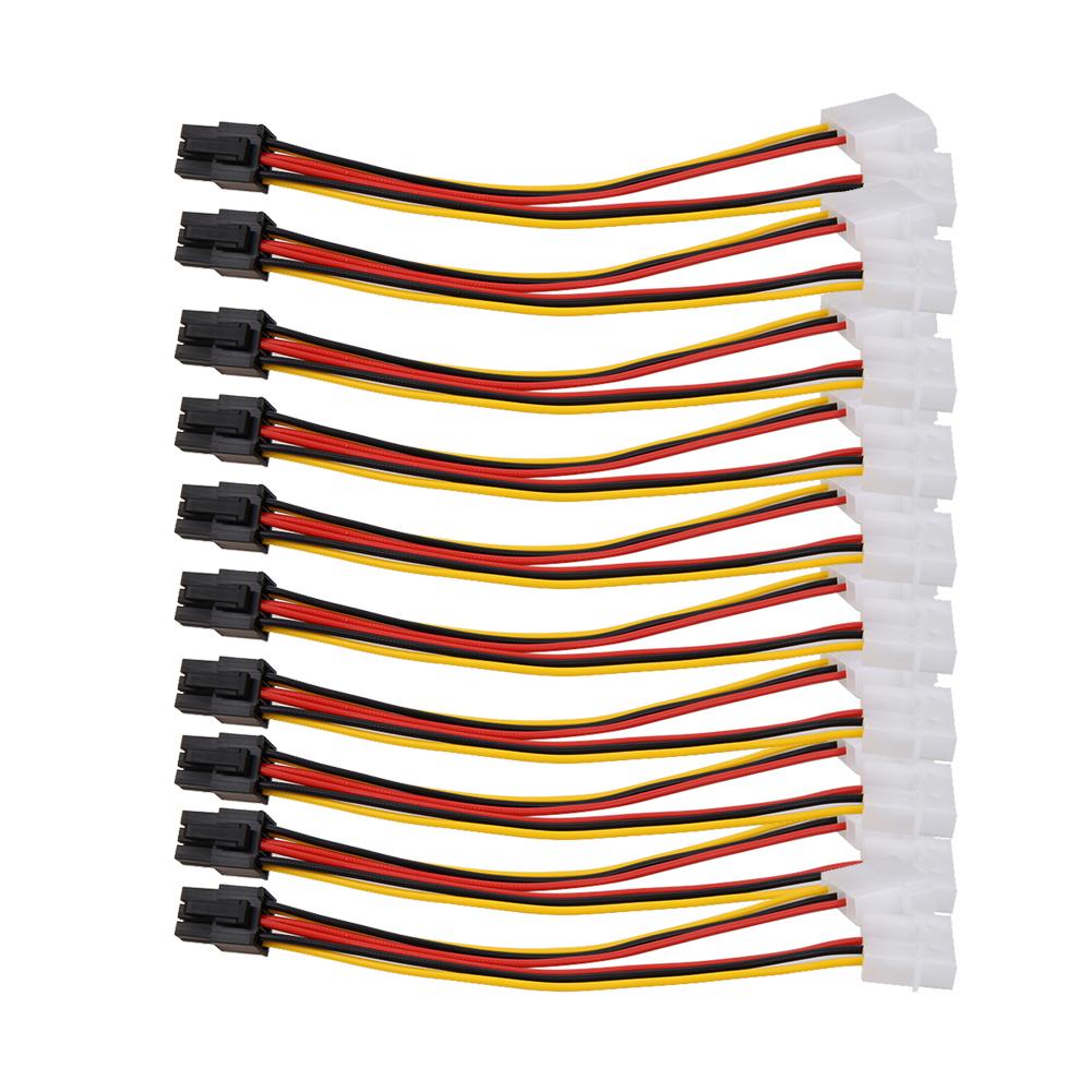 thumbnail image 3 of Conector adaptador convertidor de potencia Molex (4 pines) a PCI-E (6 pines) 10 Uds., 3 of 6