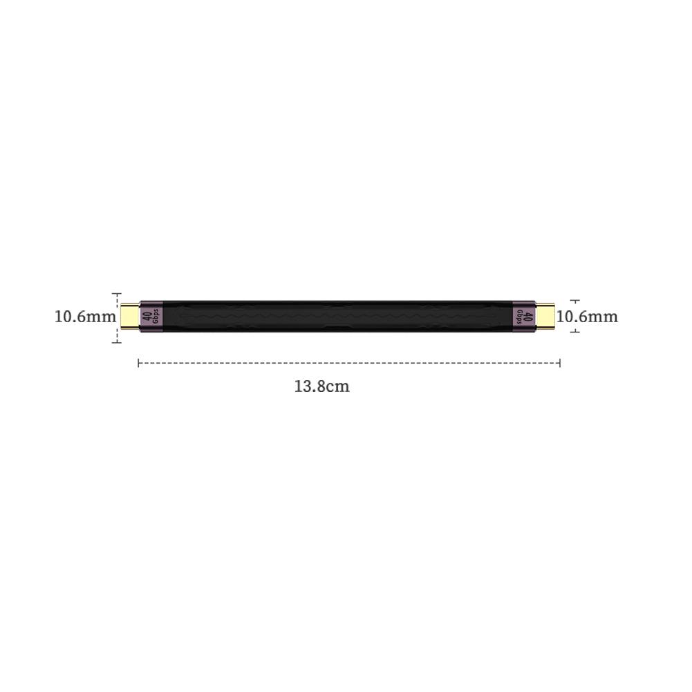 thumbnail image 2 of Cable de Datos USB 4.0 Gen3 Tipo C a Tipo C 40Gpbs 100W Flexible, 2 of 8