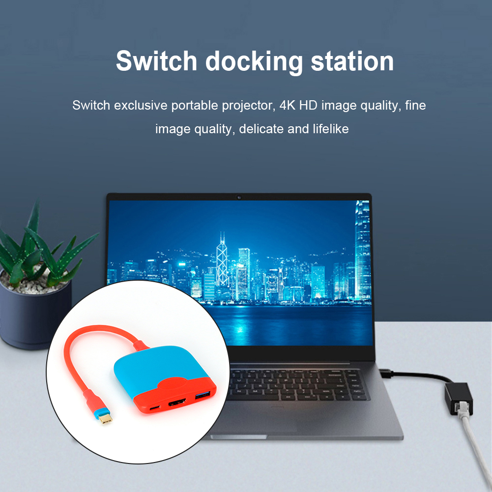 thumbnail image 5 of 3 en 1 Switch Dock Type-C a Switch Dock Hub compatible con HDMI para Nintendo Switch, 5 of 9