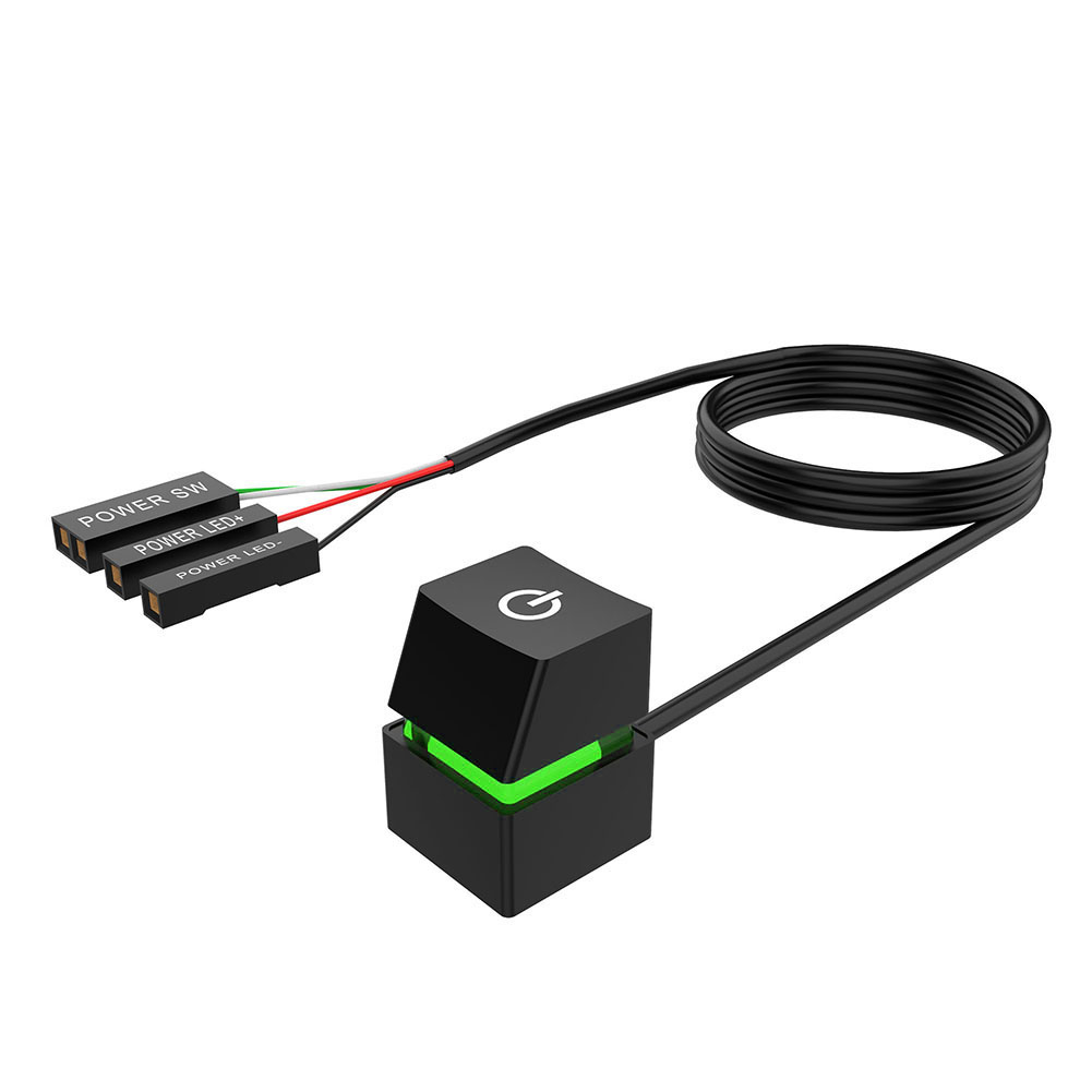 thumbnail image 3 of Interruptor de alimentación de computadora de escritorio, botón de encendido/apagado, cable de extensión de 2m para placa base de pc, 3 of 9