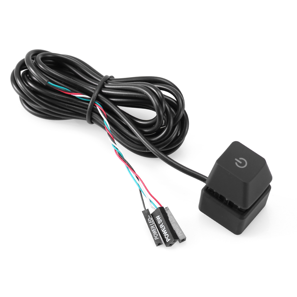 thumbnail image 4 of Interruptor de alimentación de computadora de escritorio, botón de encendido/apagado, cable de extensión de 2m para placa base de pc, 4 of 9
