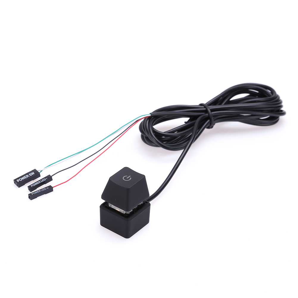 thumbnail image 1 of Interruptor de alimentación de computadora de escritorio, botón de encendido/apagado, cable de extensión de 2m para placa base de pc, 1 of 9
