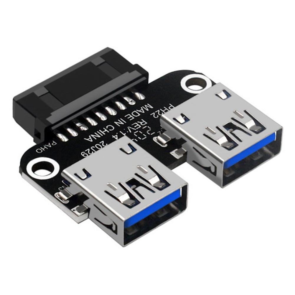 thumbnail image 3 of Adaptador de placa base USB 3.0 de 20 pines a doble tipo A (A), 3 of 9