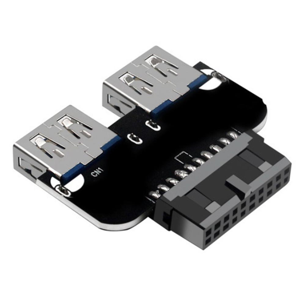 thumbnail image 2 of Adaptador de placa base USB 3.0 de 20 pines a doble tipo A (A), 2 of 9