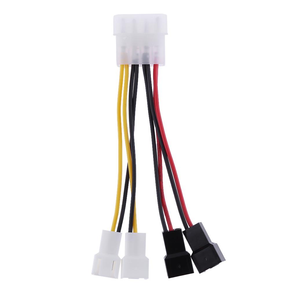 thumbnail image 3 of 1 Uds. Conector adaptador de Cable de alimentación de ventilador Molex de 4 pines a 3 pines 12v * 2 / 5v * 2, 3 of 6