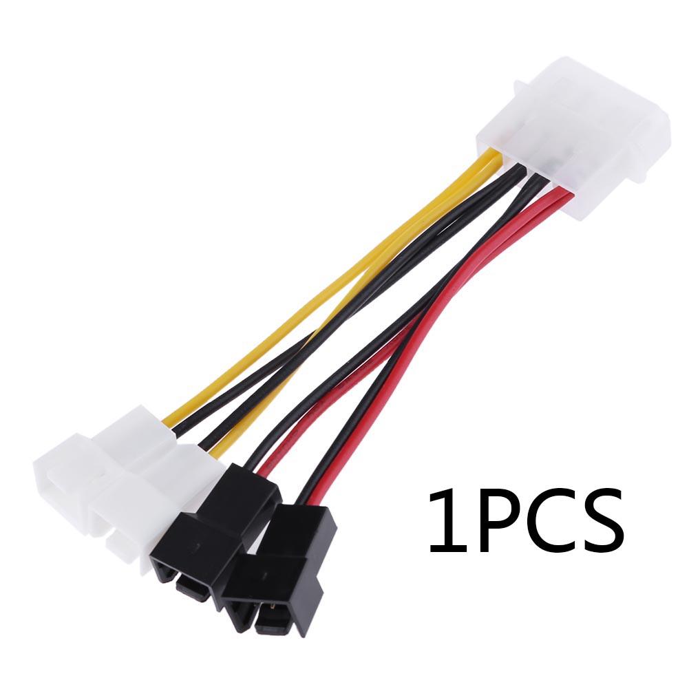 thumbnail image 4 of 1 Uds. Conector adaptador de Cable de alimentación de ventilador Molex de 4 pines a 3 pines 12v * 2 / 5v * 2, 4 of 6