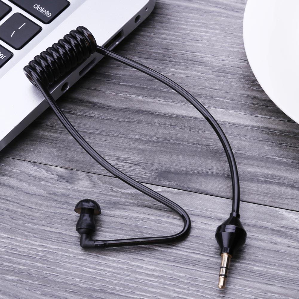 thumbnail image 2 of Auriculares monoaurales Tubo de aire Auriculares antiradiación Auriculares estéreo Negro, 2 of 6