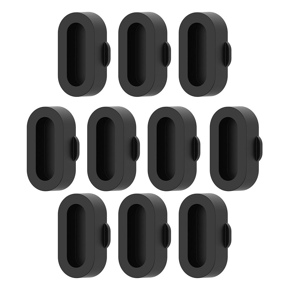 Funda con cubierta de puerto de carga antipolvo, 10 Uds., para Fenix 7 7S 7X 6 5 5X (negro)