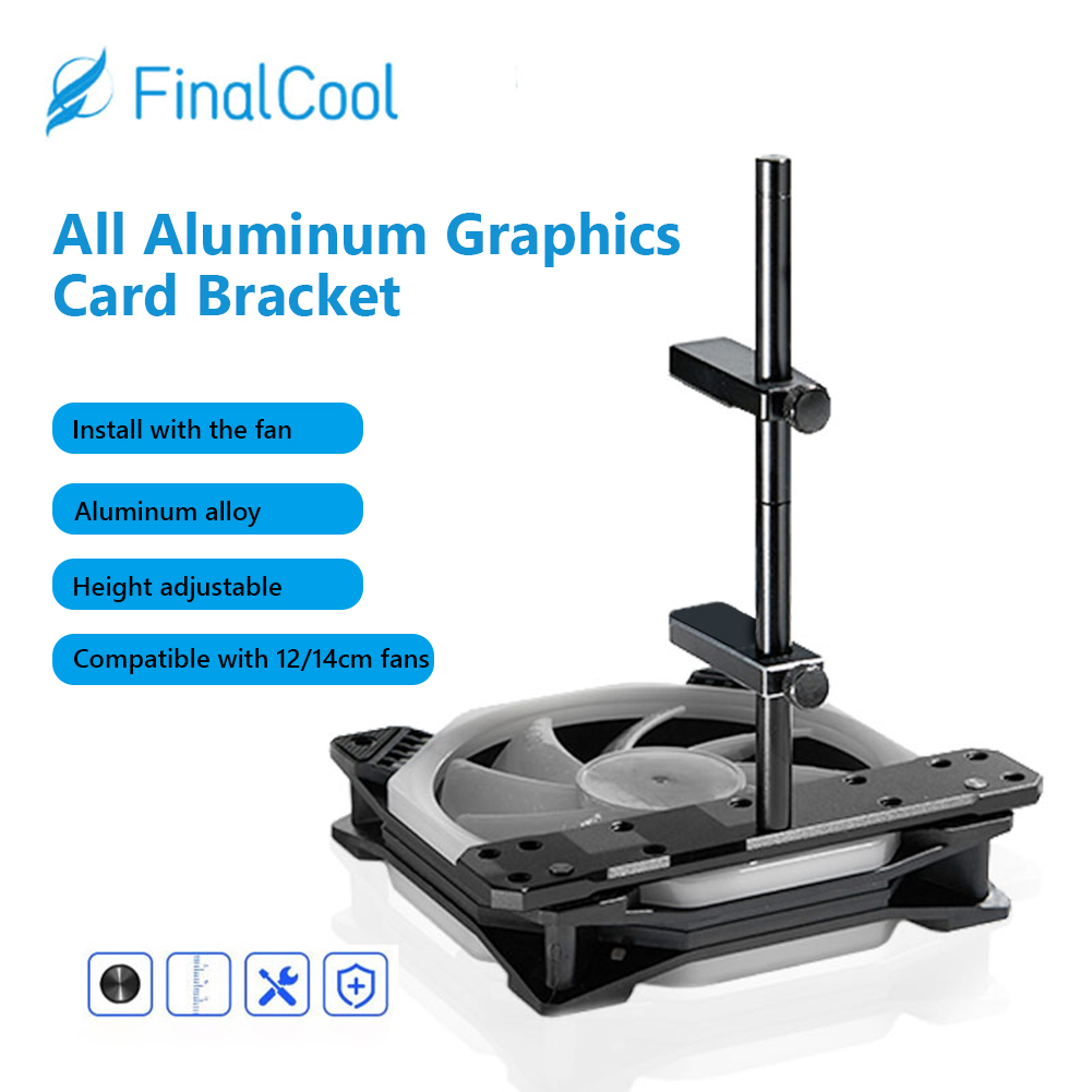 Soporte de tarjeta gráfica de vídeo de aleación de aluminio CNC ajustable para chasis ATX/ITX