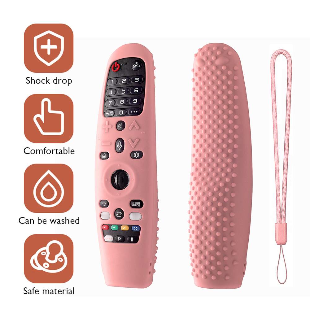 Funda Protectora Ehuebsd Funda Impermeable de Silicona para Control Remoto Mágico Rosa