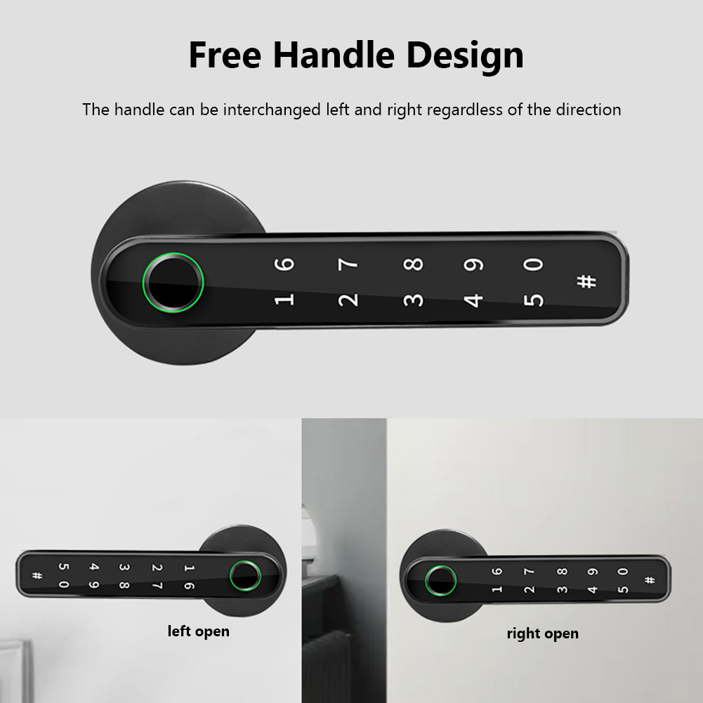 thumbnail image 5 of Cerradura de puerta electrónica compatible con Bluetooth Cerradura inteligente de entrada sin llave para apartamento, 5 of 9