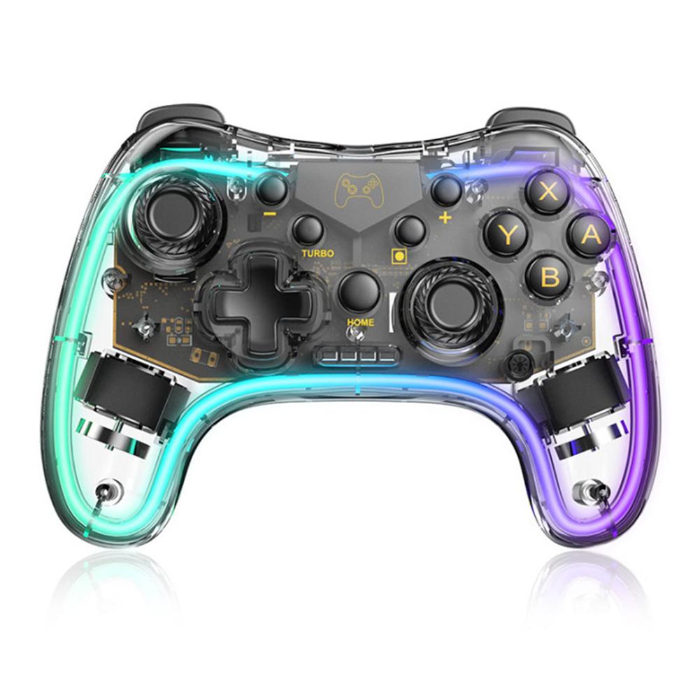 thumbnail image 3 of Gamepad inalámbrico para controlador de juego NS/NS Lite/NS OLED (blanco transparente), 3 of 8