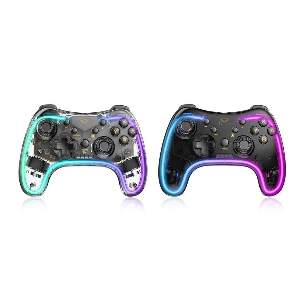 thumbnail image 1 of Gamepad inalámbrico para controlador de juego NS/NS Lite/NS OLED (blanco transparente), 1 of 8