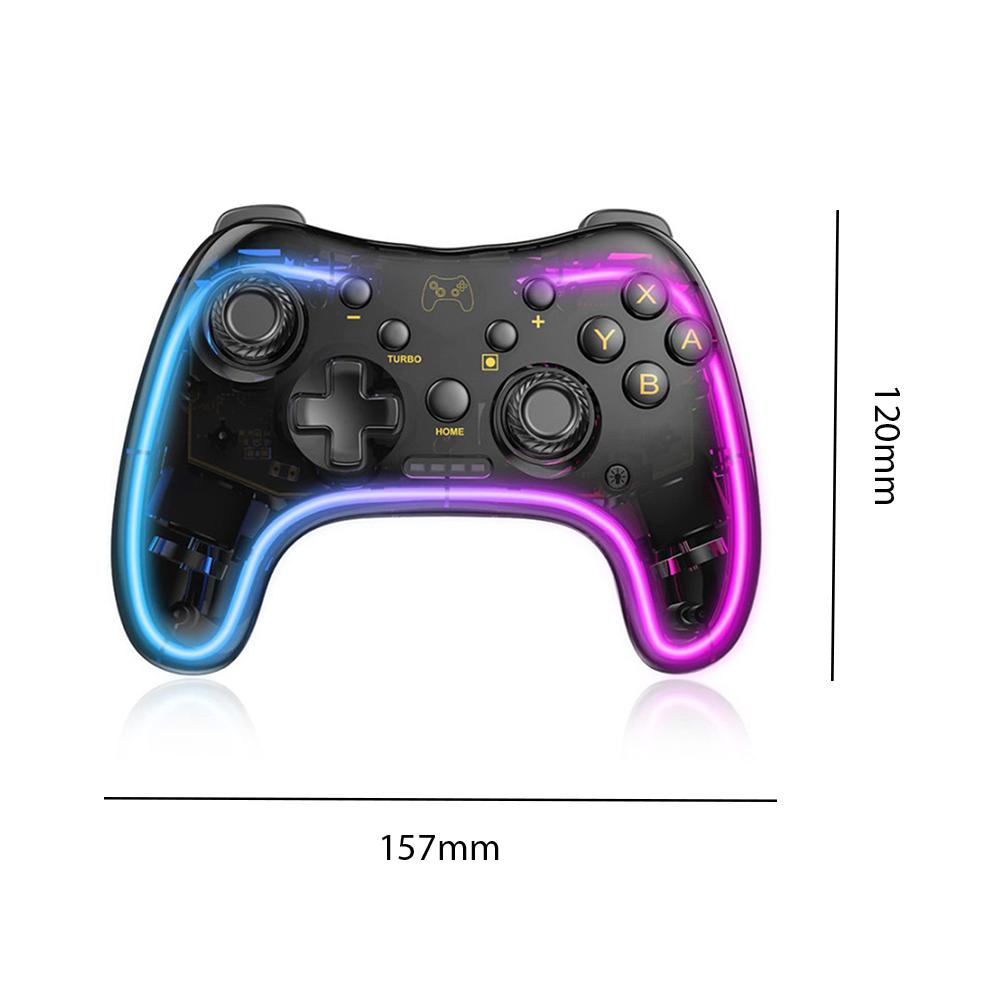 thumbnail image 2 of Gamepad inalámbrico para controlador de juego NS/NS Lite/NS OLED (blanco transparente), 2 of 8